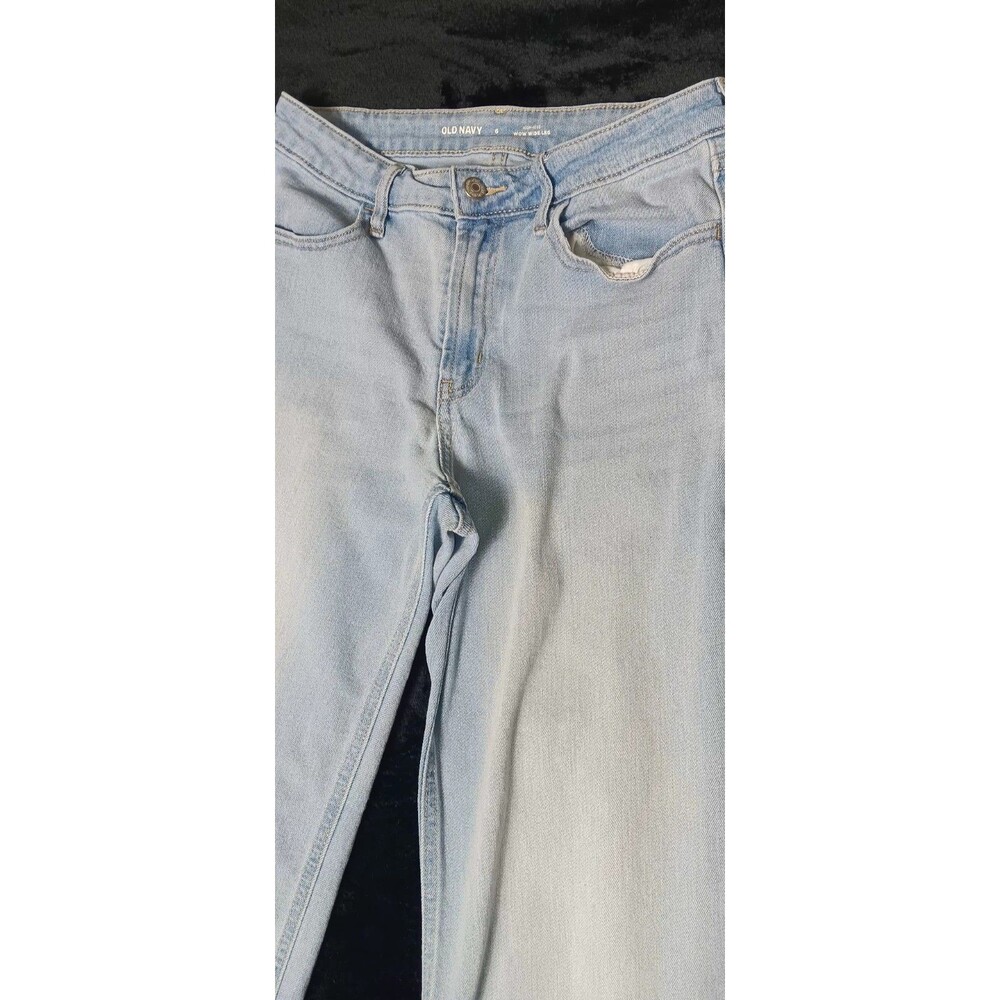 Old Navy High Rise Wow Wide Leg Jeans Womens 6 Light Wash Baggy Skater Grunge - Picture 3 of 13